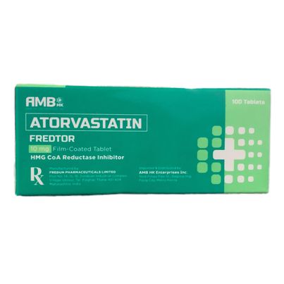 Atorvastatin (Fredtor) 10mg Film Coated Tablets 100's