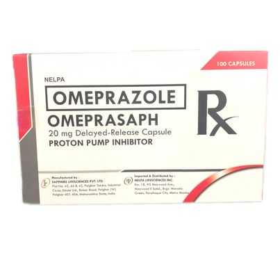 OMEPRASAPH Omeprazole 20mg Delayed Release Capsule 100's