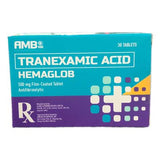 HEMAGLOB Tranexamic Acid 500mg Film Coated Tablet 30's