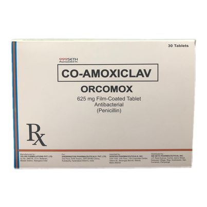 ORCOMOX Co Amoxiclav 625mg Film Coated Tablets 30's