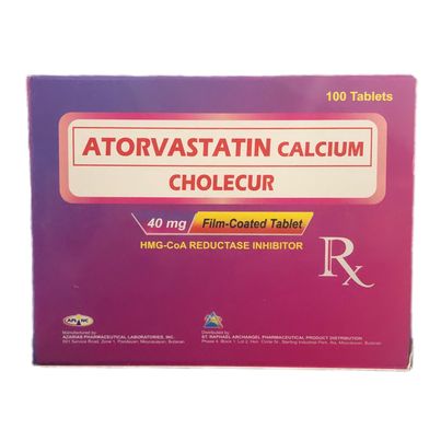 Atorvastatin Calcium (Cholecur) 40mg Film Coated Tablet 100's