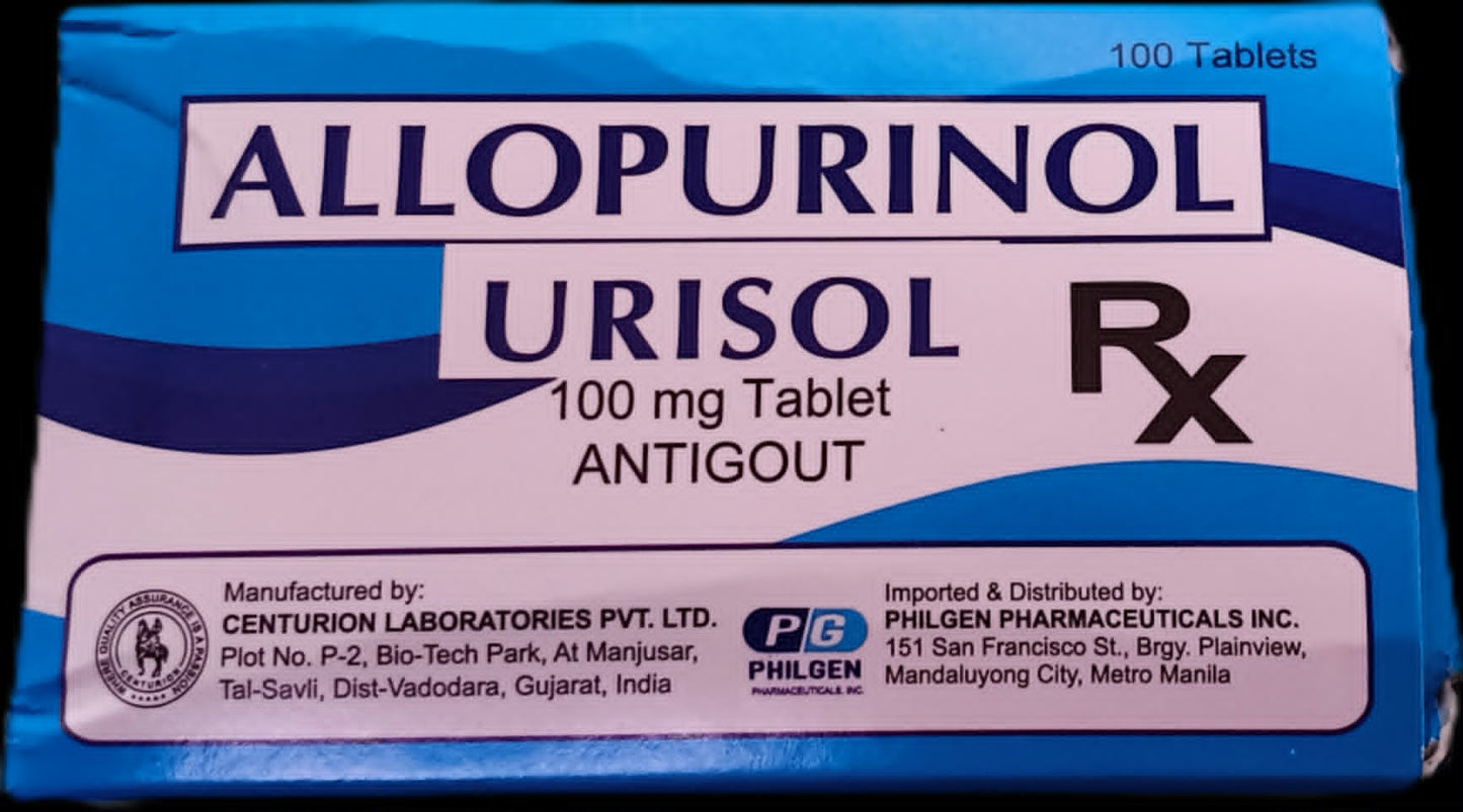 URISOL Allopurinol 100mg Antigout Tablet 100's
