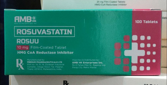 ROSUU Rosuvastatin HMG CoA Reductase Inhibitor 10mg Film Coated Tablet 100's