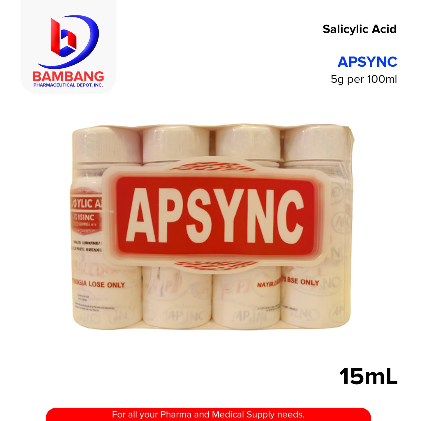 APSYNC Salicylic Acid 5g per 100ml Bottle 15ml