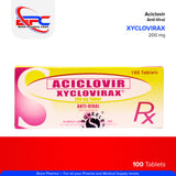 XYCLOVIRAX ACICVLOVIR Anti-Viral 200mg Tablet 100's