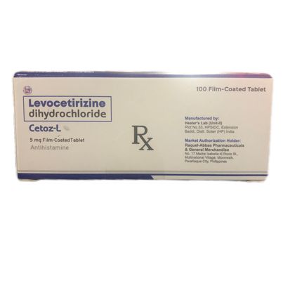 CETO-L Levocetirizine Dihydrochloride 5mg Film Coated Antihistamine Tablet 100's