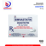 DIASTATIN Simvastatin Lipid Modifying Agent 40mg Tablet 100's