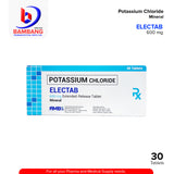 ELECTAB Potassium Chloride Mineral Extended Release Tablet 600 mg 30's