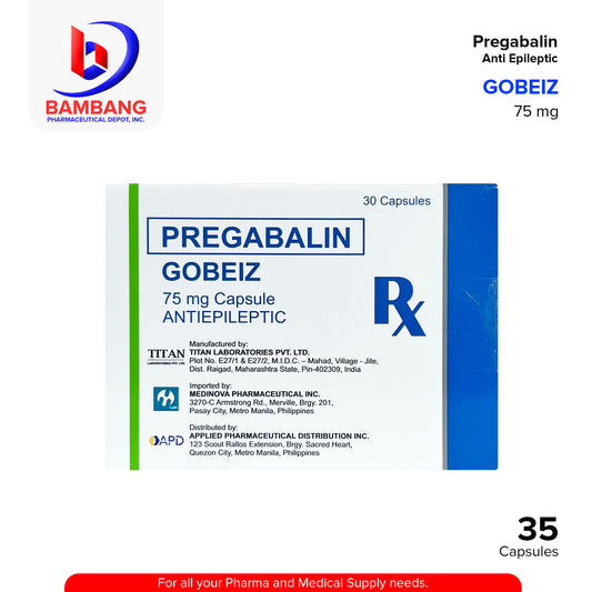 GOBEIZ Pregabalin Anti Epileptic 75 mg Capsule 30's
