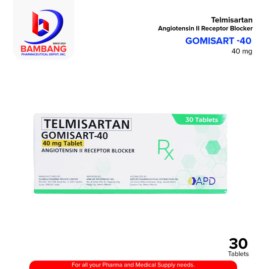 GOMISART-40 Telmisartan Angiostensin II Receptor Blocker Tablet 30's