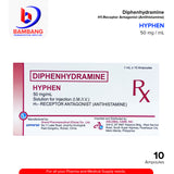 HYPHEN Diphenhydramine HCI 50mg/ml Solution for Injection (IM/IV) 1 ml x 10 Ampoules