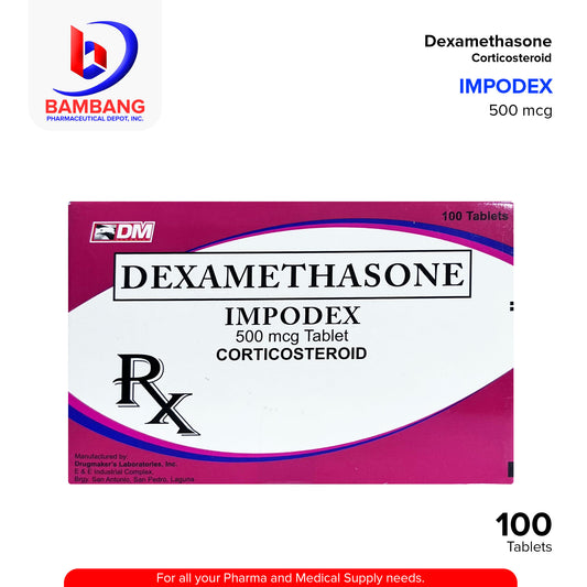 IMPODEX Dexamethasone Corticosteroid 500 mcg Tablet 100's