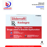 KADAGRA Sildenafil for Erectile Dysfunction 100 mg Tablet 4's