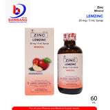 LEMZINC Zinc Mineral Syrup Apple Flavor 20 mg / 5 mL Syrup