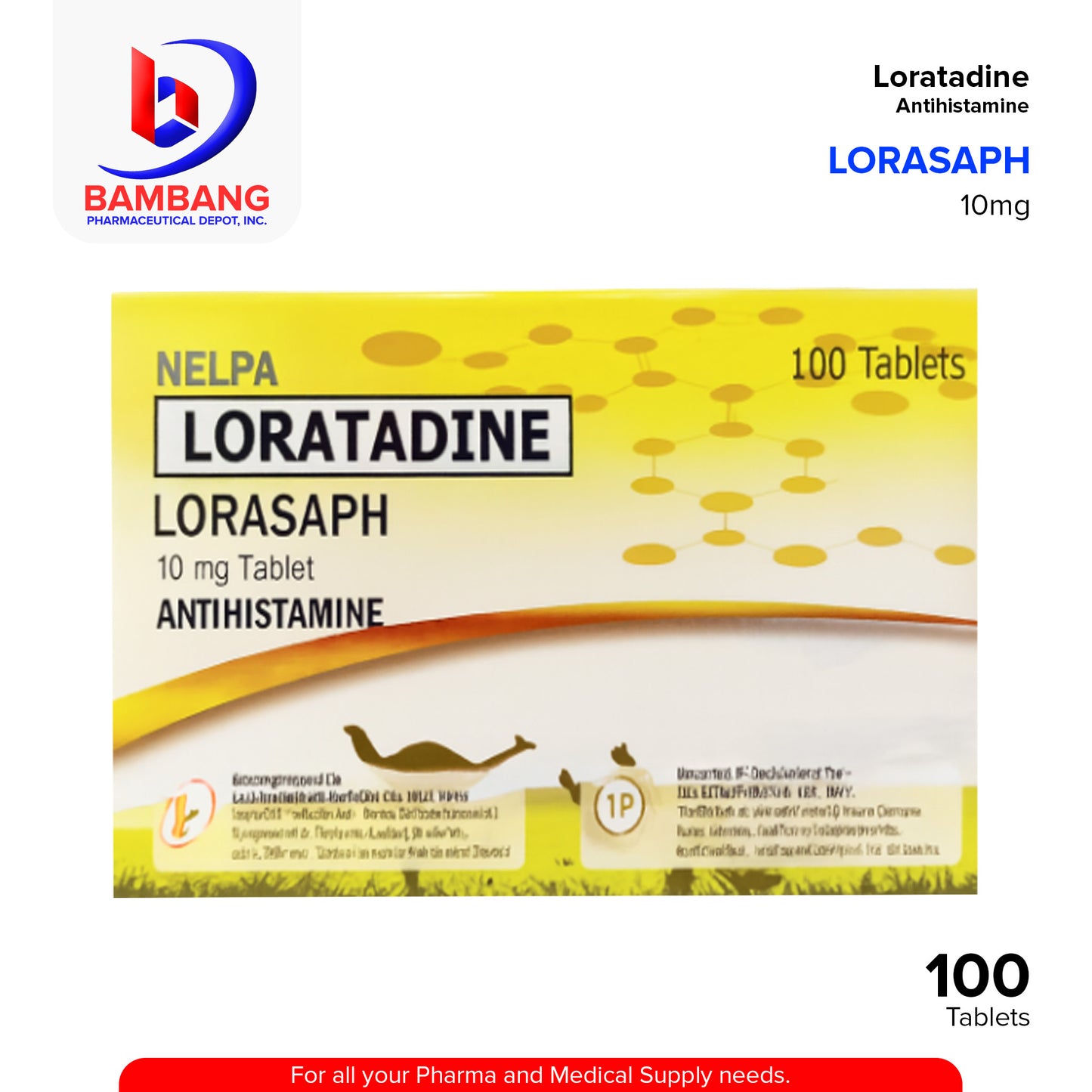 LORASAPH Loratadine 10mg Tablet 100's