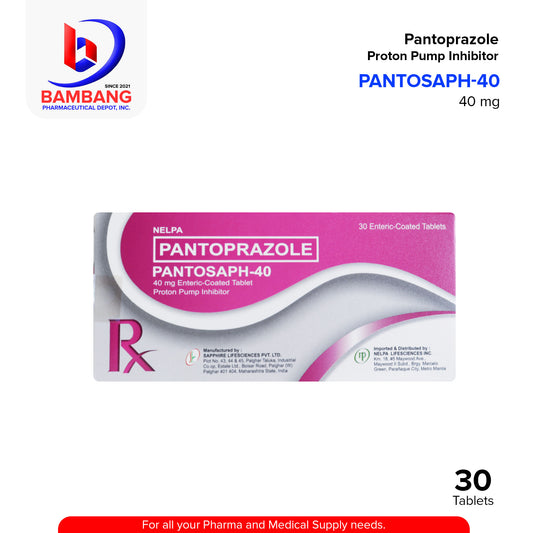 PANTOSAPH-40 Pantoprazole Proton Pump Inhibitor Enteric Coated 40mg Tablet 30's