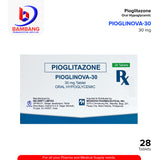 PIOGLINOVA-30 Pioglitazone Oral Hypoglycemic 30 mg Tablet 28's