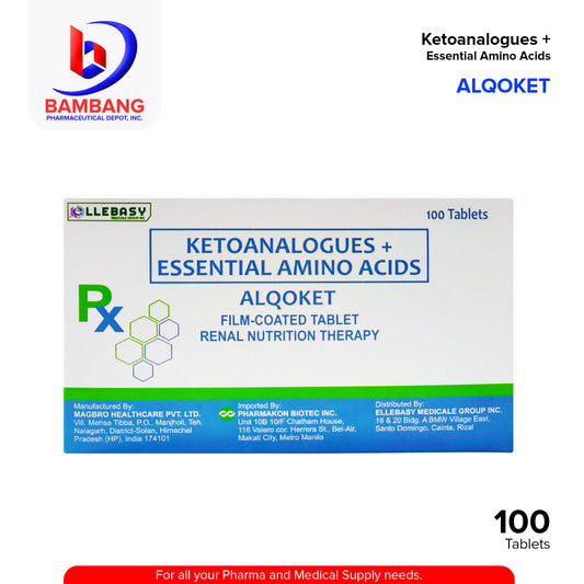ALQOKET Ketoanalogues + Essential Amino Acids Renal Nutrition Therapy Film Coated Tablet 100's