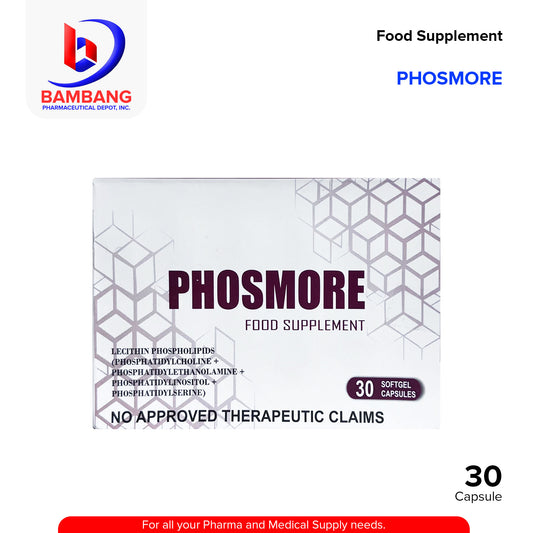 PHOSMORE Food Supplement Lecithin Phospholipids Softgel Capsule 30's
