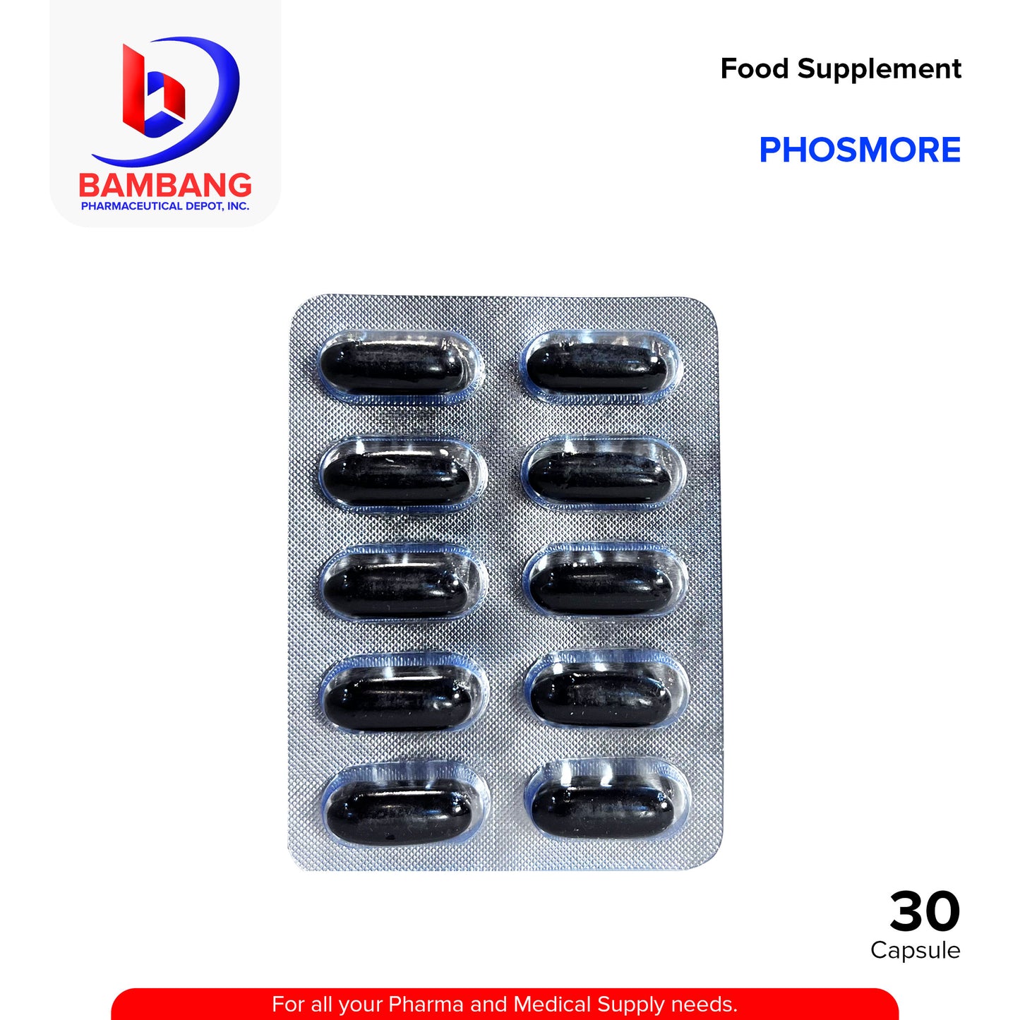 PHOSMORE Food Supplement Lecithin Phospholipids Softgel Capsule 30's