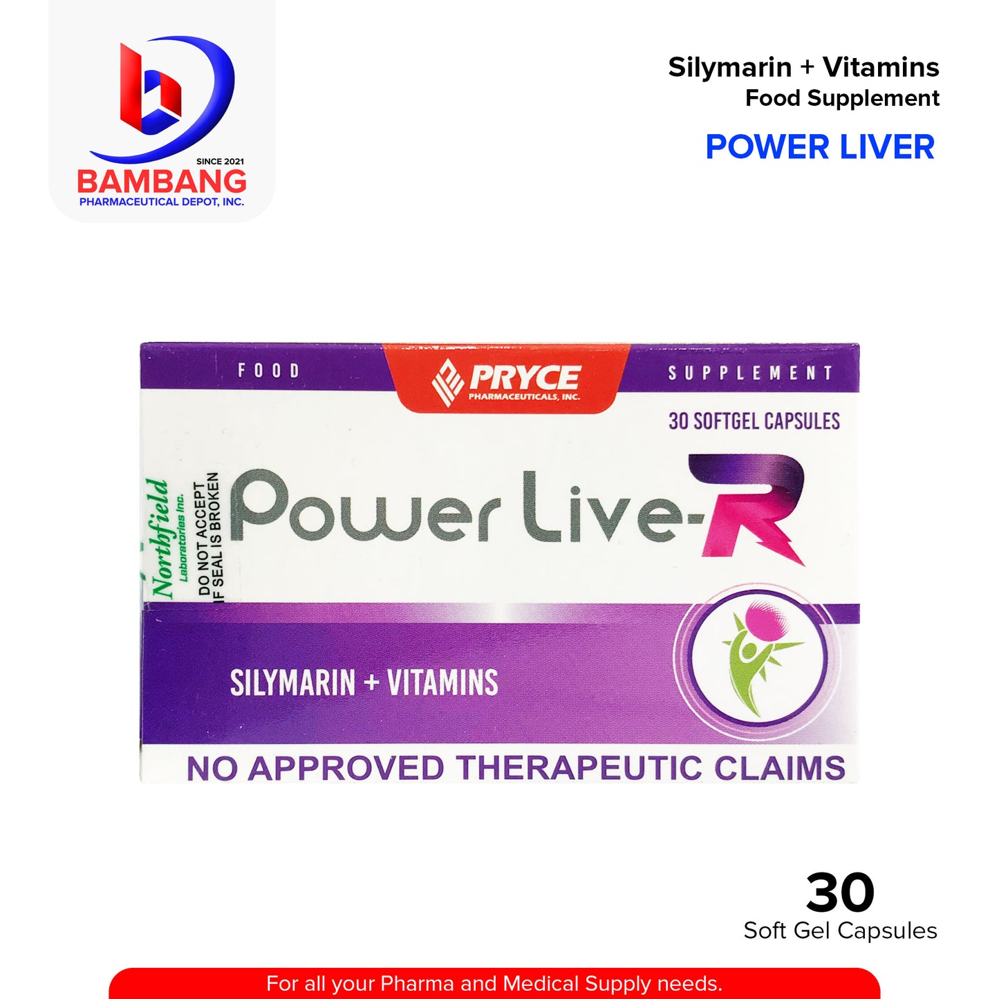 PRYCE POWER LIVER Silymarin + Vitamins Soft Gel Food Supplement Capsule 30's