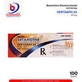 VERTISAPH-24 Betahistine Dihydrochloride 24mg Tablet 100's
