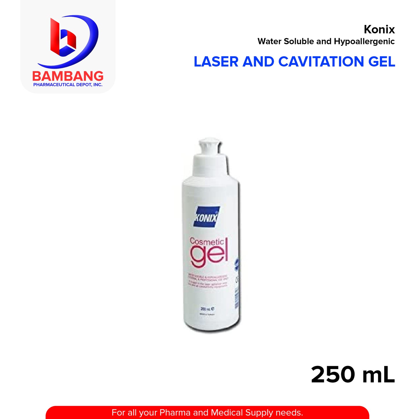 Laser and Cavitation Gel (Konix) Water Soluble & Hypoallergenic 8.45 250g