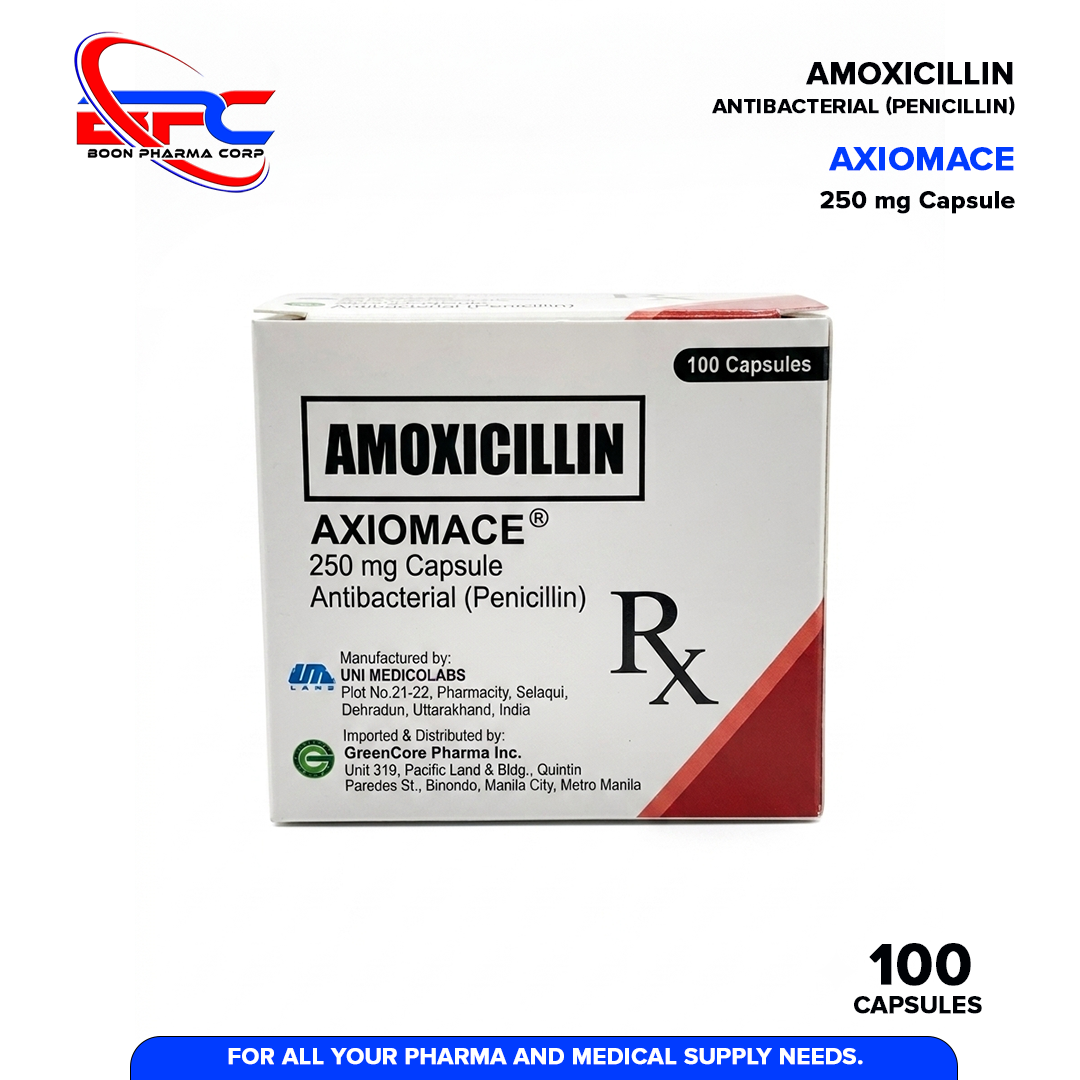 AXIOMACE Amoxicillin 250mg Antibacterial Capsule 100's