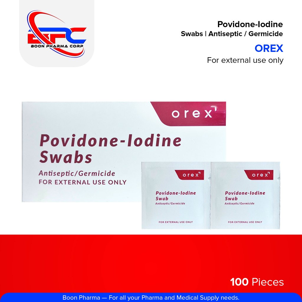 OREX Povidone Iodine Swabs Antiseptic / Germicide 100 pcs