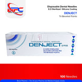 DENJECT Disposable Dental Needles Silicone Coating 100's