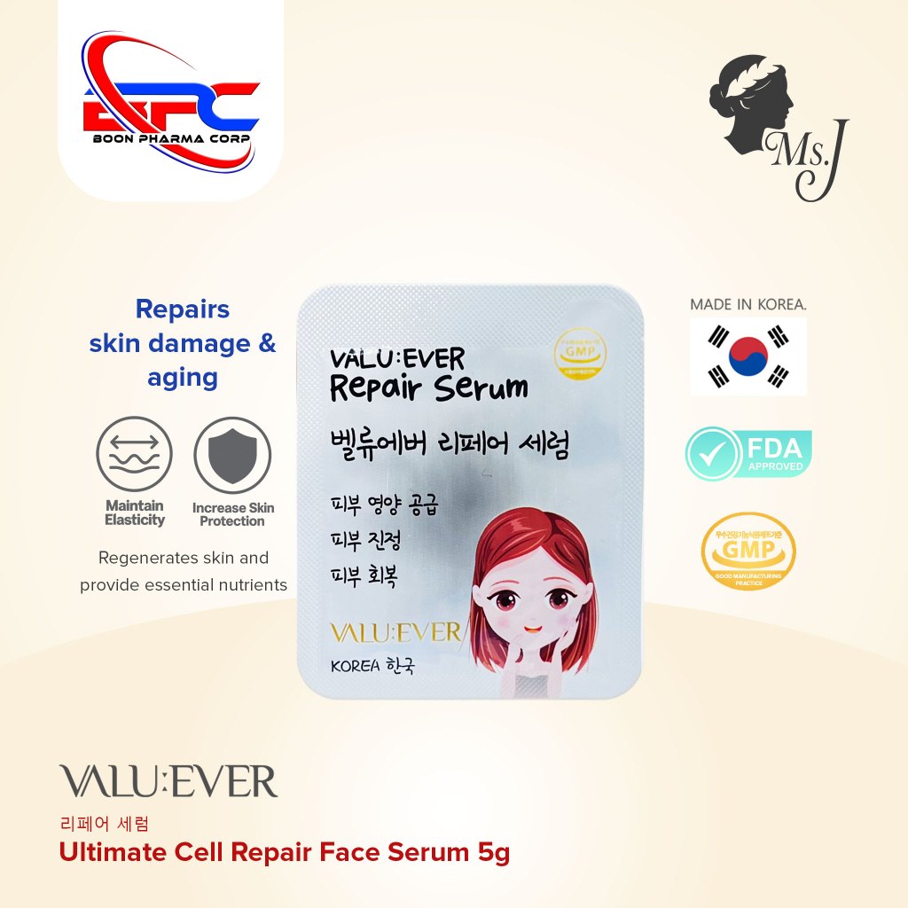 VALU:EVER Ultimate Cell Repair Face Serum 5g Fast Absorbing Moisturizing Antioxidant