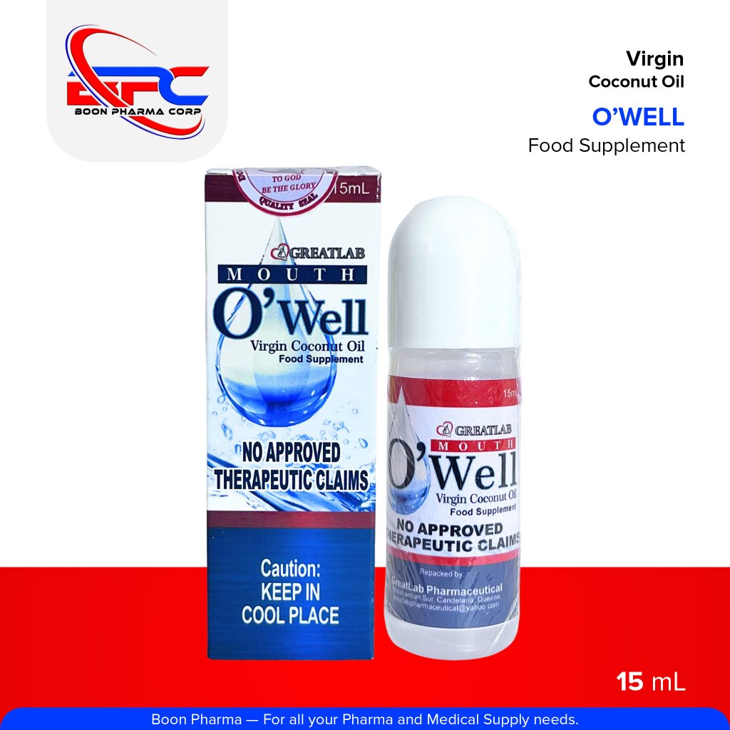 GREATLAB MOUTH O'WELL Virgin Coconut Oil Food Supplement 15mL