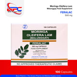 FERALAC Moringa Oleifera Lam Malunggay Food Supplement 500mg Capsule 100's