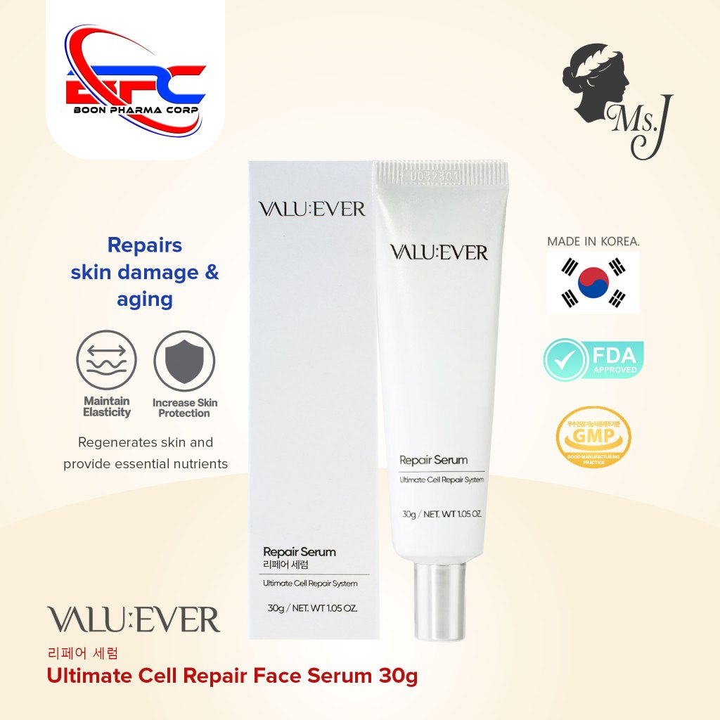 VALU:EVER Ultimate Cell Repair Face Serum 30g Fast Absorbing Moisturizing Antioxidant