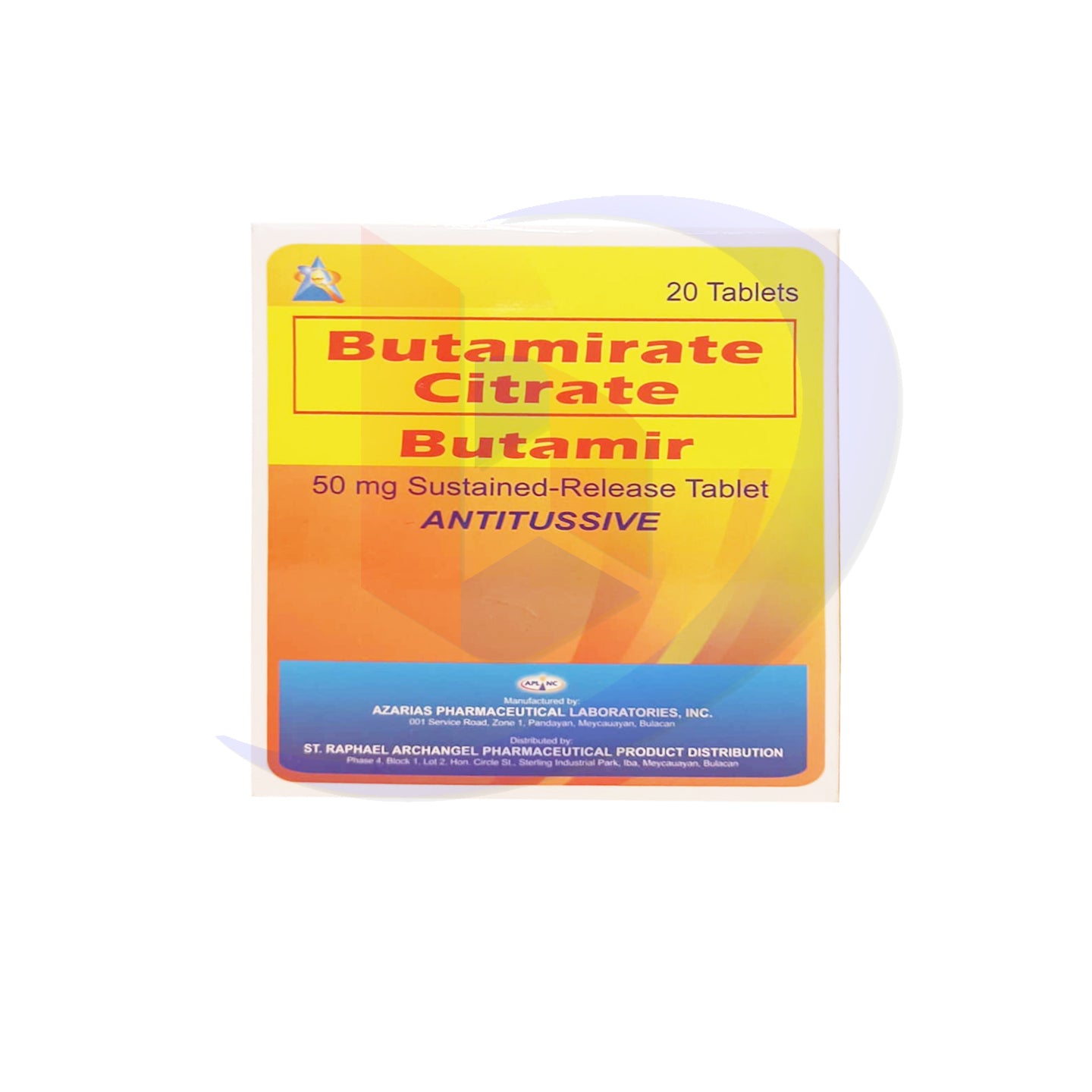 BUTAMIR Butamirate Citrate 50mg Sustained Release Tablet 20's