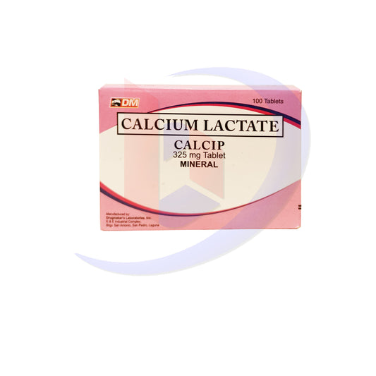 CALCIP Calcium lactate 325mg Tablet 100's