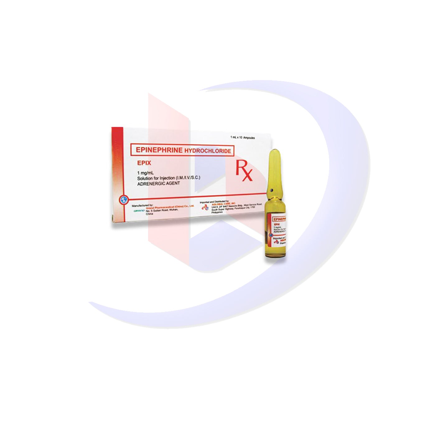 EPIX Epinephrine 1mg/ml Solution for Injection I.M/I.V/S.C 1ml x Ampoule 10's