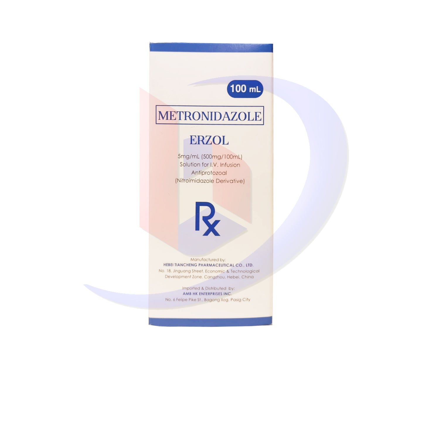 ERZOL Metronidazole 5mg/ml 500mgx100ml Solution for I.V. Infusion 100ml