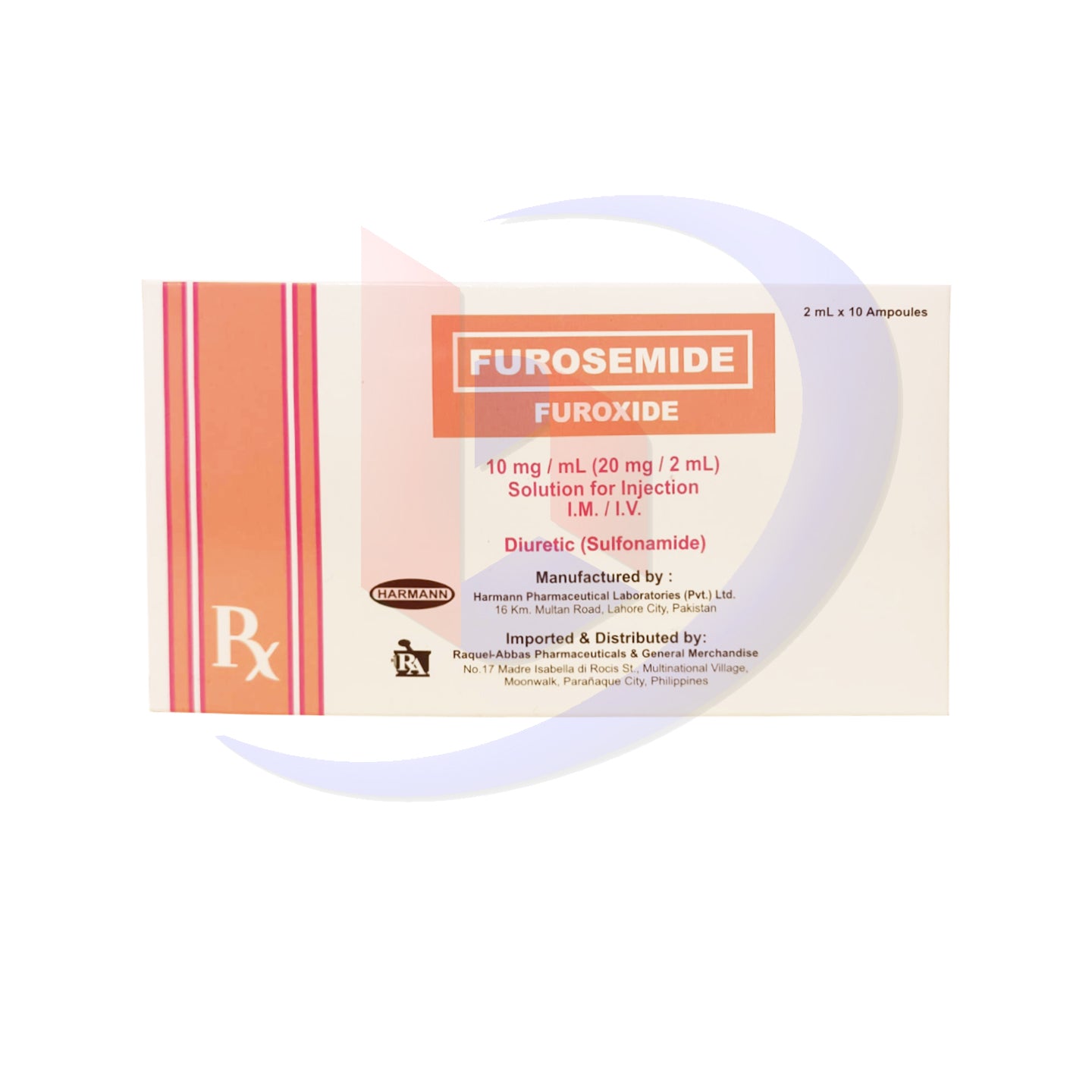 FUROXIDE Furosemide 10mg/ml (20mg/2ml) Solution for Injection (IM/IV) 2ml x 10 Ampoules