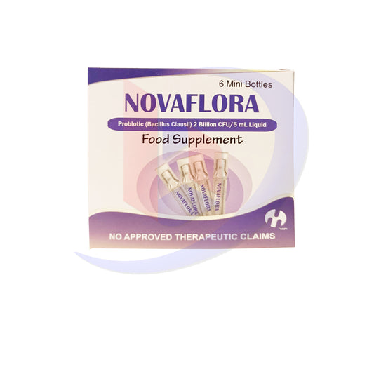 Novaflora Probiotic Bacillus Calusii 2 Billion SFU/5 ml Liquid Mini Bottles 6's