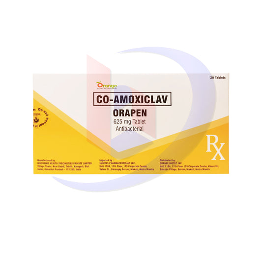 ORAPEN Co Amoxiclav 625mg Antibacterial Tablet 20's