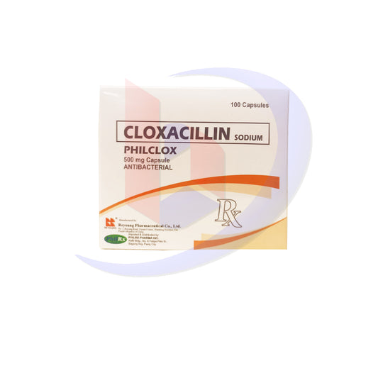 PHILCLOX Cloxacillin Anti Bacterial 500mg Capsule 100's
