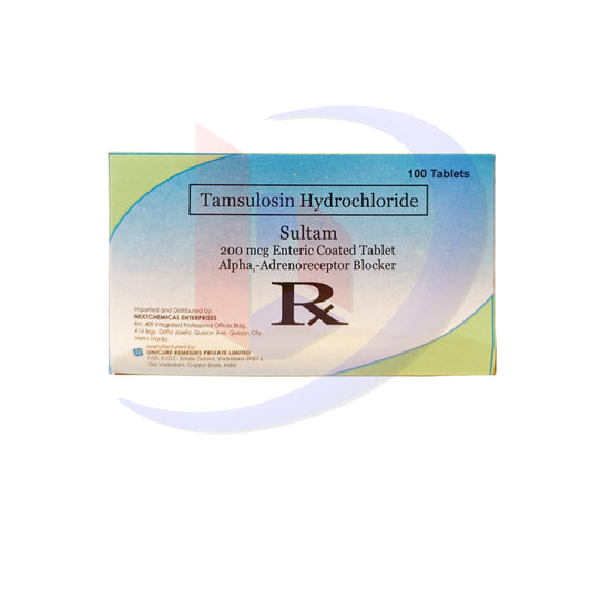 SULTAM Tamsulosin Hydrochloride 200mcg Enteric Coated Tablet 100's