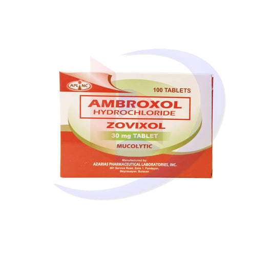 Ambroxol Hydrochloride (Zovixol) 30mg Mucolytic Tablets 100's