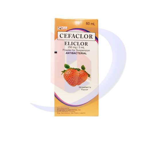 ELICLOR Cefaclor Anti Bacterial Powder for Suspension 250mg Syrup 60ml