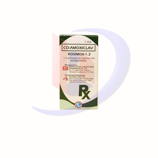 KOSIMOX Co Amoxiclav 1.2g Powder for Injection (IV) Antibacterial Vial 1's