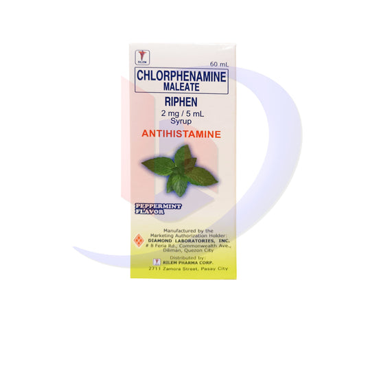 RIPHEN Chlorphenamine Maleate 2mg/5ml Syrup 60ml