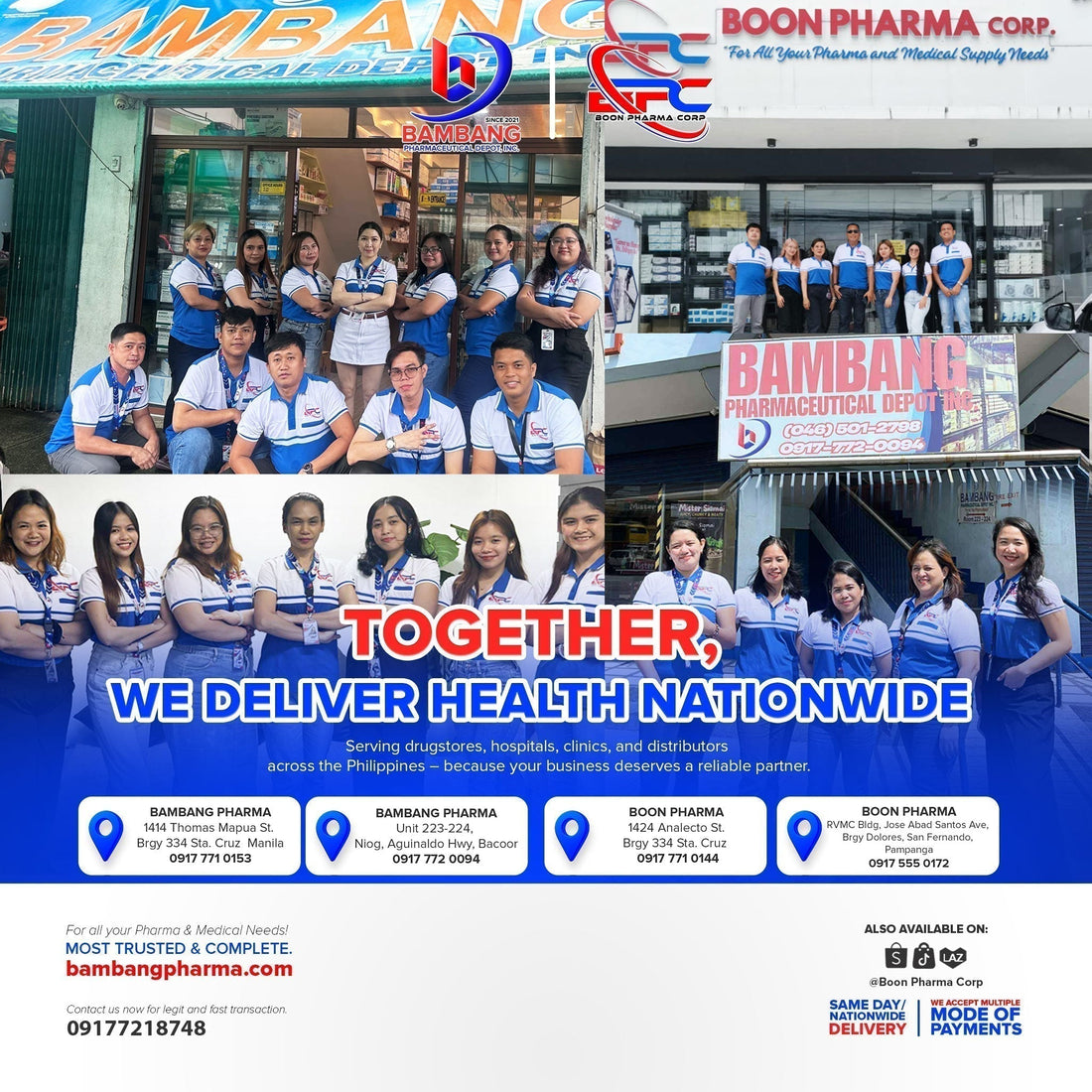 TOGETHER, WE DELIVER HEALTH NATIONWIDE!