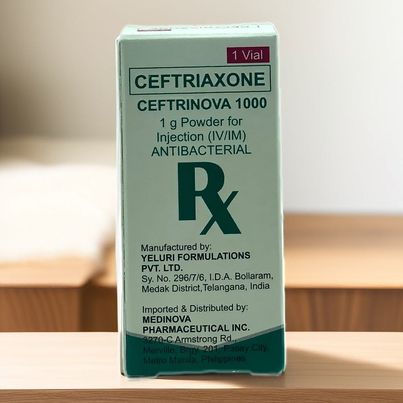 CEFTRINOVA Ceftriaxone 1g Powder for Injection (IV/IM) Vial 1's