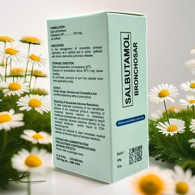 Salbutamol 100mcg/puff Metered Dose Inhaler Anti Asthma 1 Canister of ...